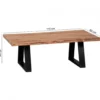 Stolik kawowy GAYA 115 cm drewno akacja*WOHNLING, GERMANY Outlet