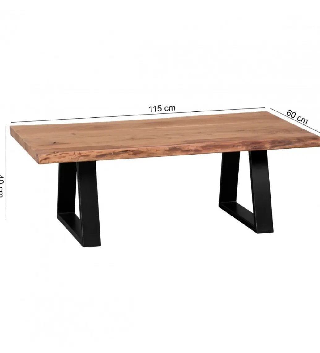 Stolik kawowy GAYA 115 cm drewno akacja*WOHNLING, GERMANY Outlet