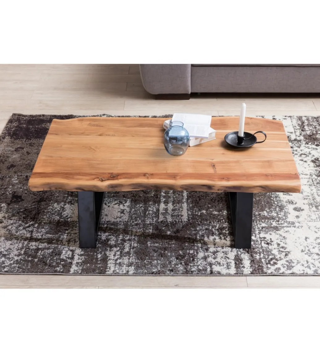 Stolik kawowy GAYA 115 cm drewno akacja*WOHNLING, GERMANY Outlet