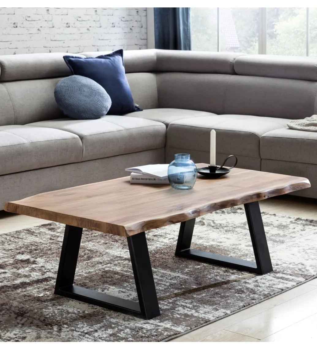 Stolik kawowy GAYA 115 cm drewno akacja*WOHNLING, GERMANY Outlet