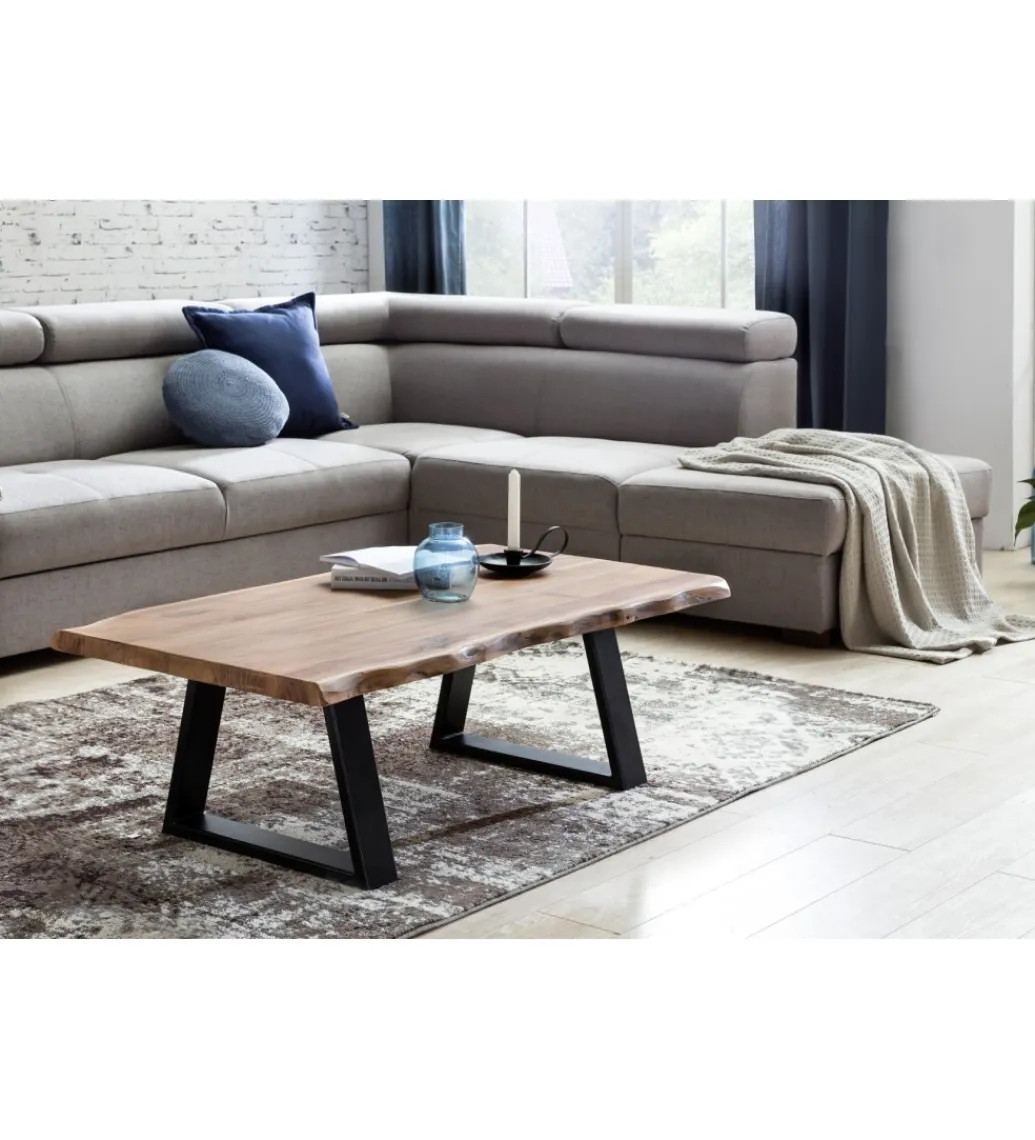 Stolik kawowy GAYA 115 cm drewno akacja*WOHNLING, GERMANY Outlet