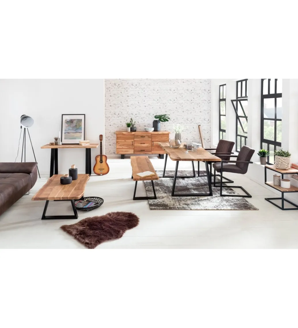 Stolik kawowy GAYA 115 cm drewno akacja*WOHNLING, GERMANY Outlet