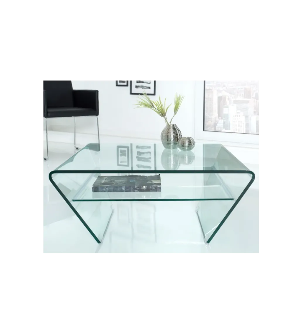 Stolik kawowy GEISTER Fantome 70 cm szklany*Invicta Interior Clearance