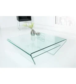 Stolik kawowy GEISTER Fantome 70 cm szklany*Invicta Interior Clearance