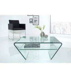 Stolik kawowy GEISTER Fantome 70 cm szklany*Invicta Interior Clearance