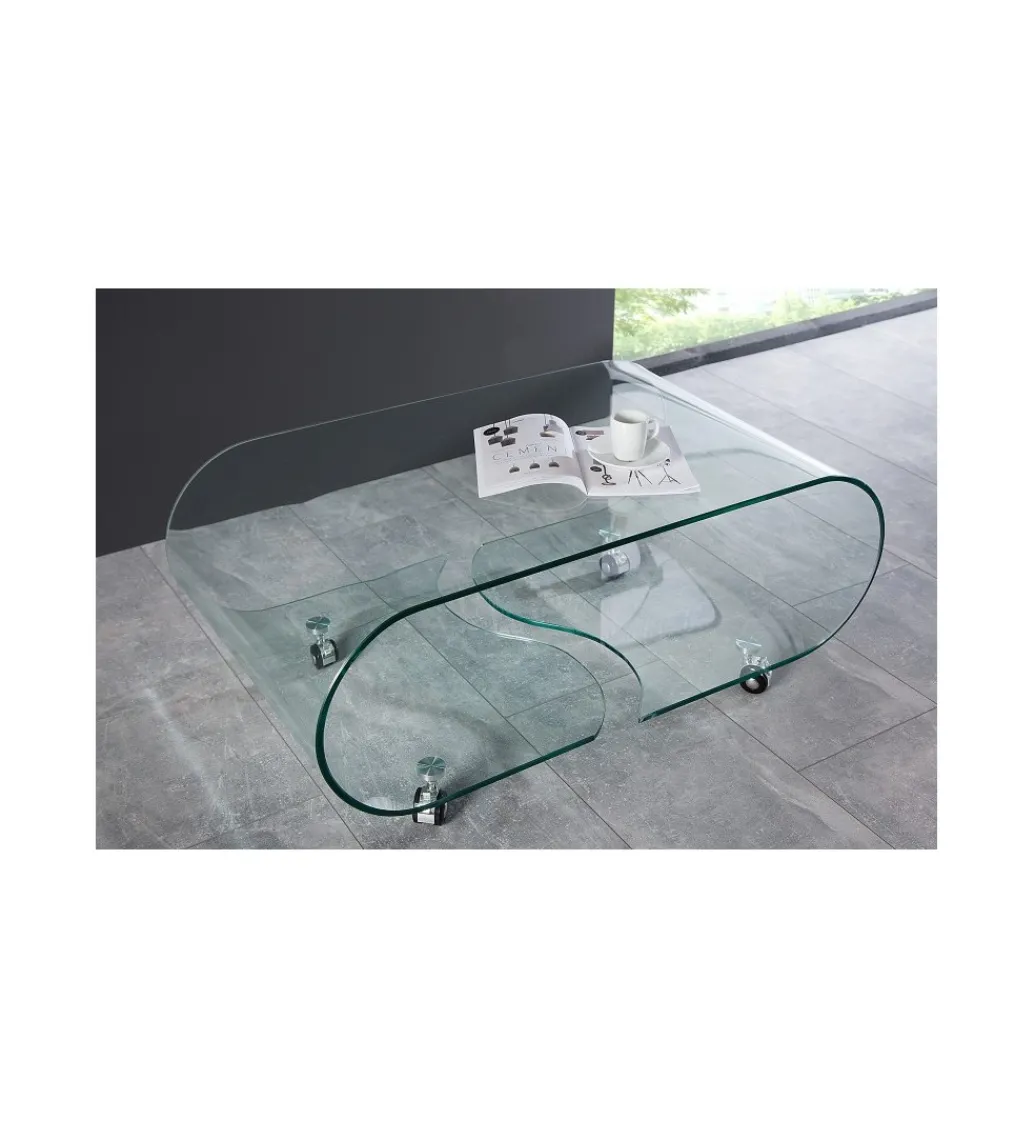Stolik kawowy GEISTER Fantome 90 cm szklany*Invicta Interior Hot