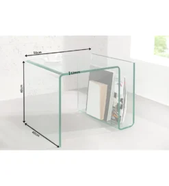 Stolik kawowy GEISTER Fantome 50 cm szklany*Invicta Interior New