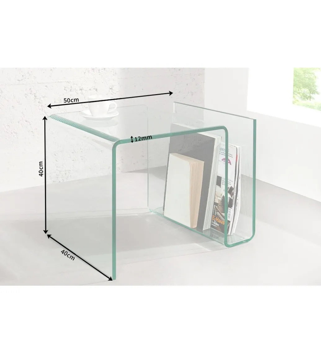 Stolik Kawowy GEISTER Fantome 50 Cm Szklany*Invicta Interior Clearance