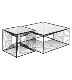 Stolik kawowy GEMETRO 80 cm czarny*Zona-Design Discount