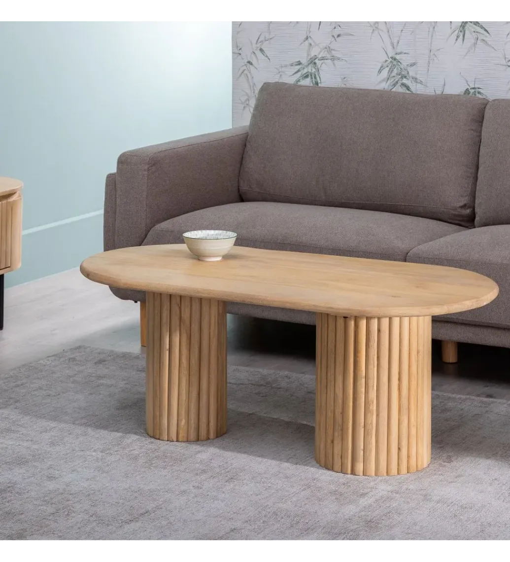 Stolik kawowy GEMPO 120 cm drewno mango naturalny*Zona-Design Best