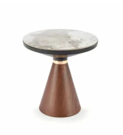 Stolik kawowy GENESIS S 50 cm ceramika w optyce białego marmuru*Halmar Outlet