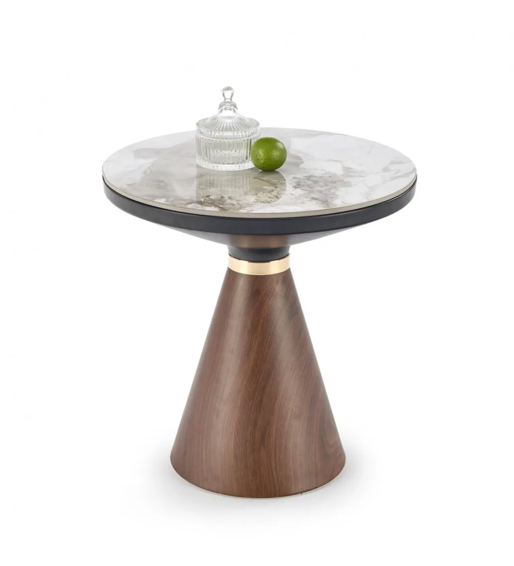Stolik kawowy GENESIS S 50 cm ceramika w optyce białego marmuru*Halmar Outlet