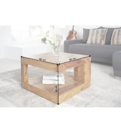 Stolik kawowy Giant 60 cm drewno Sheesham*Invicta Interior