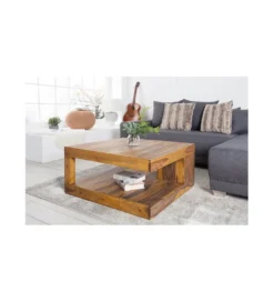 Stolik kawowy Giant 80 cm drewno Sheesham*Invicta Interior New