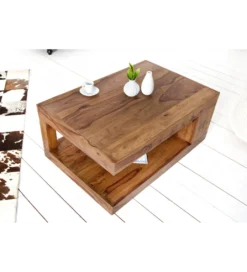 Stolik kawowy Giant XL 90 cm drewno Sheesham*Invicta Interior Clearance