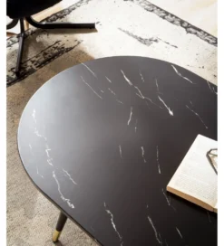 Stolik kawowy GINEVRA 120 cm w optyce czarnego marmuru*WOHNLING, GERMANY Sale