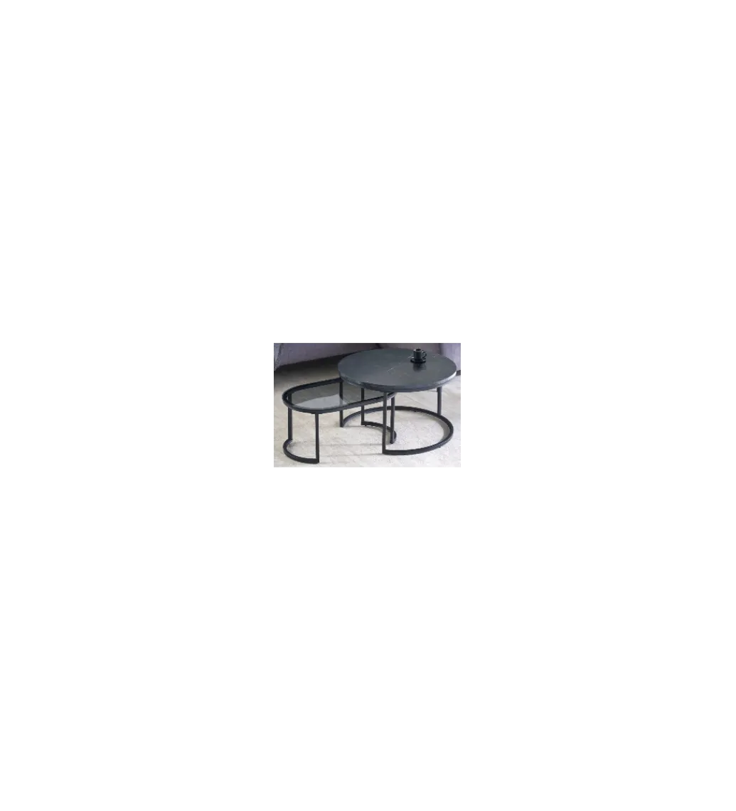 Stolik kawowy GIRON set 2 w optyce marmuru*Invicta Interior