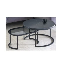 Stolik kawowy GIRON set 2 w optyce marmuru*Invicta Interior