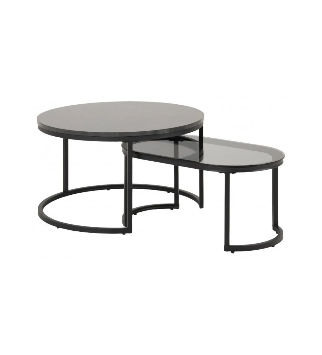 Stolik kawowy GIRON set 2 w optyce marmuru*Invicta Interior