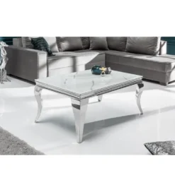 Stolik kawowy GLORIA 100 cm w optyce marmuru*Invicta Interior Discount