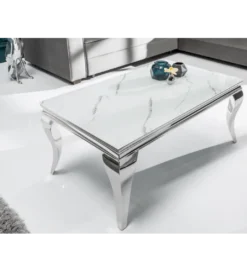 Stolik kawowy GLORIA 100 cm w optyce marmuru*Invicta Interior Discount