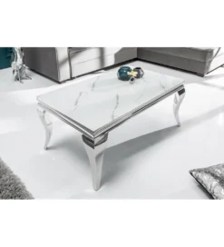 Stolik kawowy GLORIA 100 cm w optyce marmuru*Invicta Interior Discount