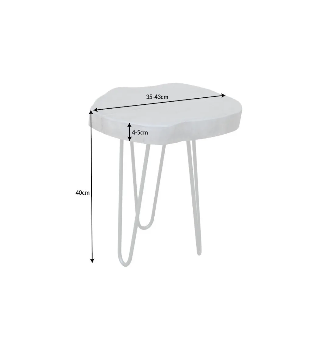Stolik kawowy Goa 43 cm akacja szara*Invicta Interior Online