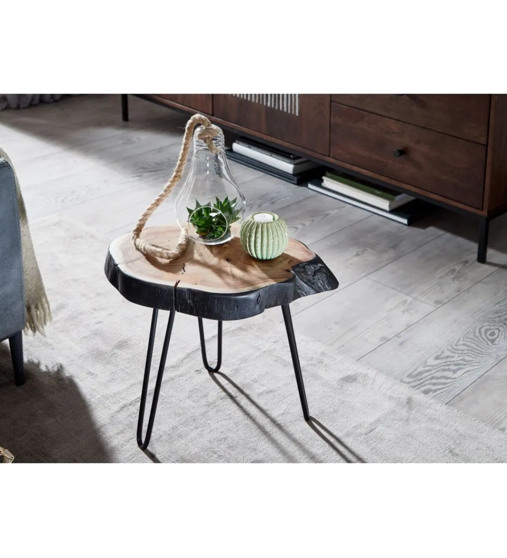 Stolik kawowy GOA 40 cm drewno akacja*WOHNLING, GERMANY Outlet