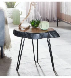 Stolik kawowy GOA 40 cm drewno akacja*WOHNLING, GERMANY Outlet