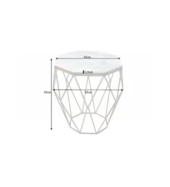 Stolik kawowy GORAN 50 cm biały marmur*Invicta Interior Sale