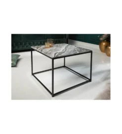 Stolik Kawowy GORAN 50 Cm Marmur Szary*Invicta Interior Online