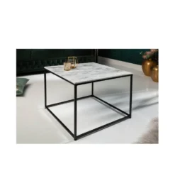 Stolik Kawowy GORAN 50 Cm Marmur biały*Invicta Interior