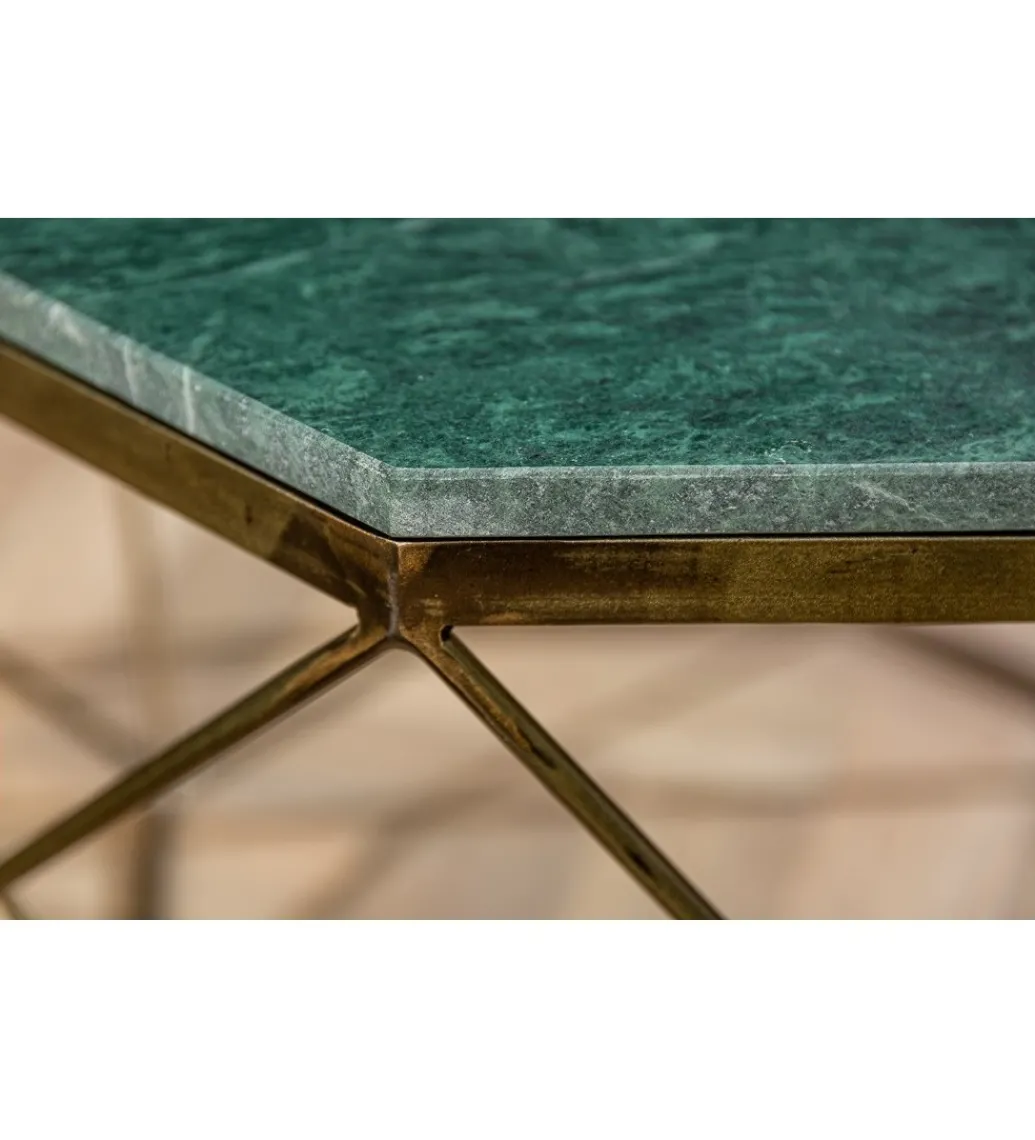 Stolik Kawowy GORAN II 69 Cm Marmur Zielony*Invicta Interior Discount