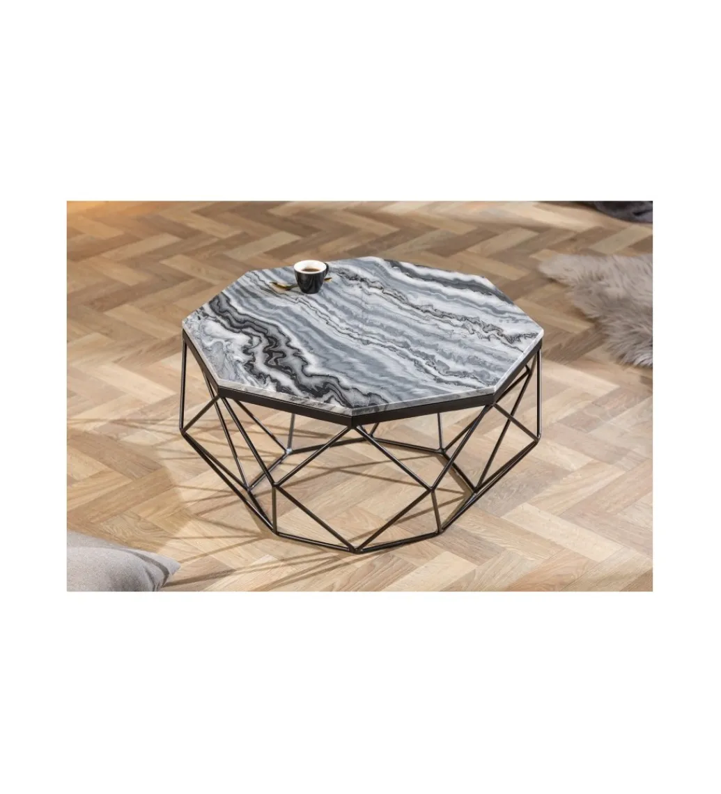 Stolik Kawowy GORAN II 69 Cm Marmur Szary*Invicta Interior Hot