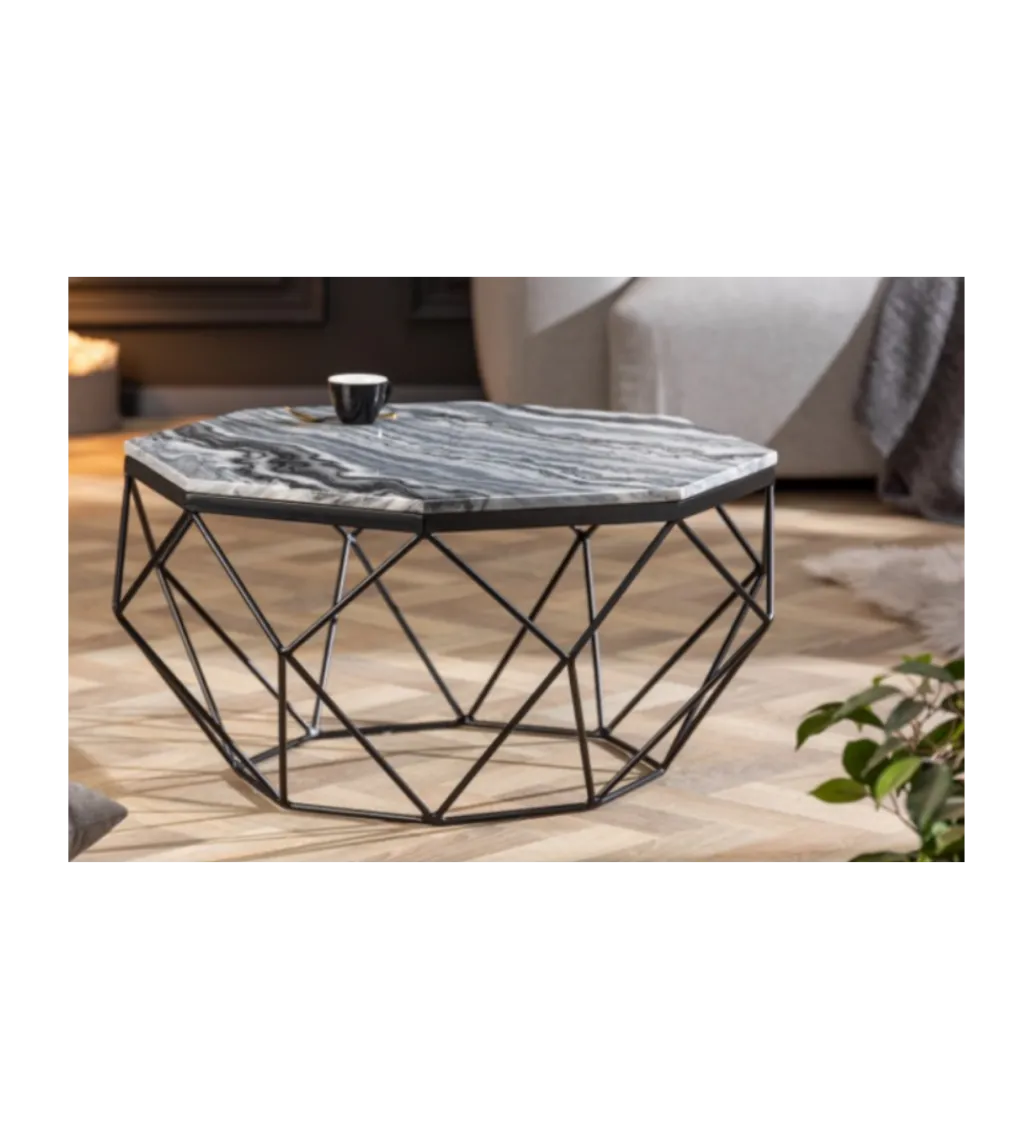 Stolik Kawowy GORAN II 69 Cm Marmur Szary*Invicta Interior Hot