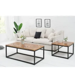 Stolik kawowy GRANDE Infinity Home 60 cm drewno mango*Invicta Interior