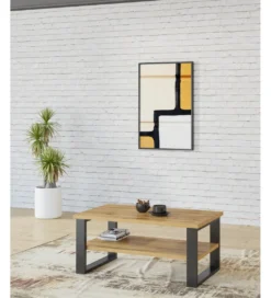 Stolik kawowy Halle 110 cm w optyce dąb wotan*Helvetia Outlet