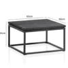 Stolik kawowy HAPTIK 60 cm drewno mango czarne*WOHNLING, GERMANY Hot