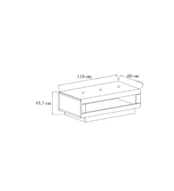 Stolik kawowy HEKTOR 110 cm antracytowy*Helvetia Clearance