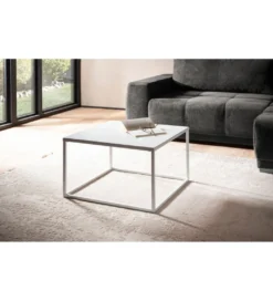 Stolik kawowy HELFI 60 cm biały*WOHNLING, GERMANY Clearance