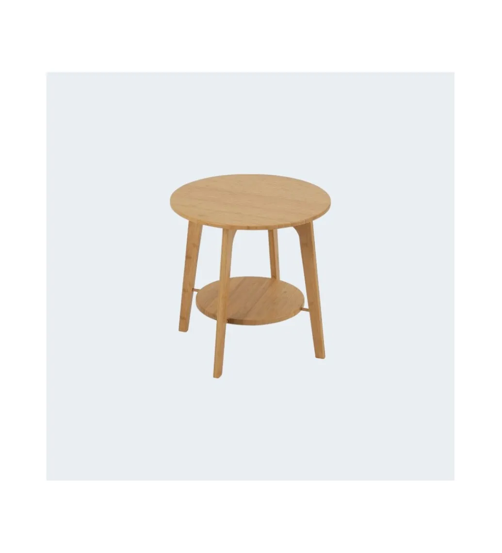 Stolik kawowy HERMA 50 cm bambus naturalny*J-Line New