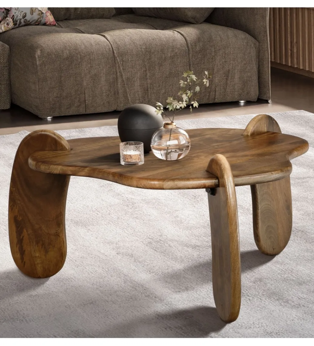 Stolik kawowy HILDE 78 cm drewno mango*WOHNLING, GERMANY Clearance