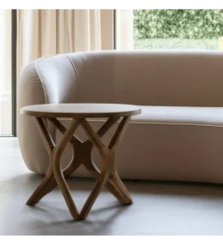 Stolik kawowy HOKE 60 cm drewno mango*Zona-Design New