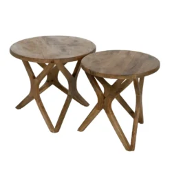 Stolik kawowy HOKE 60 cm drewno mango*Zona-Design New
