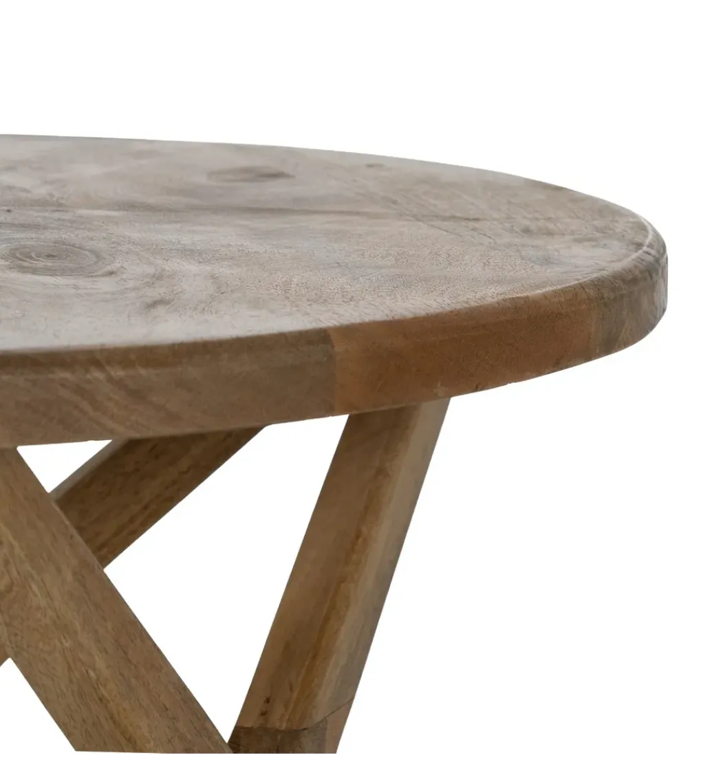 Stolik kawowy HOKE 60 cm drewno mango*Zona-Design New
