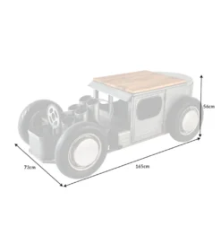 Stolik kawowy HOT ROD 165 cm blat drewno mango*Invicta Interior Outlet