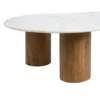 Stolik kawowy HUGI 135 cm marmur drewno mango*Zona-Design New