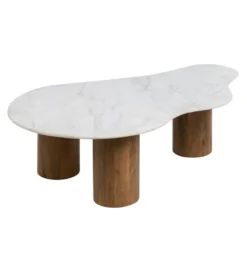 Stolik kawowy HUGI 135 cm marmur drewno mango*Zona-Design New