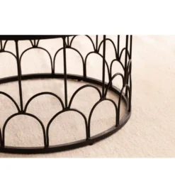 Stolik kawowy IDEF 60 cm drewno mango czarny*WOHNLING, GERMANY Discount