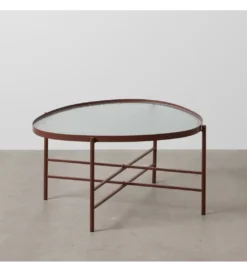 Stolik kawowy INDUSTRIAL 78 cm Ciemna Terakota*Zona-Design Online